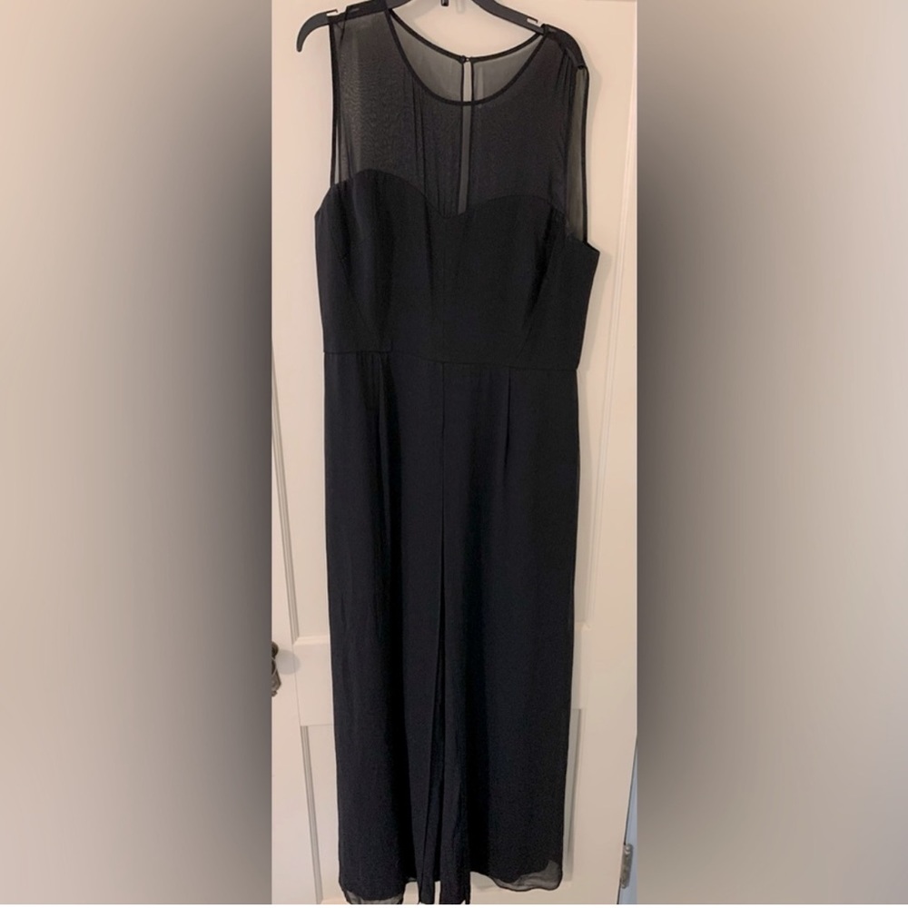ANTONIO MELANI Illusion Neckline Overlay Jumpsuit Size 14 - Picture 2 of 15
